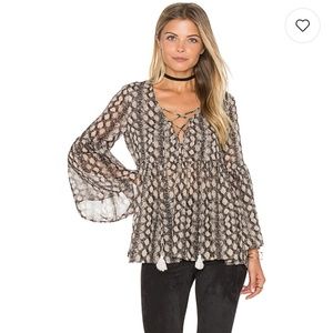 Show me your mumu poet tie top snake print small